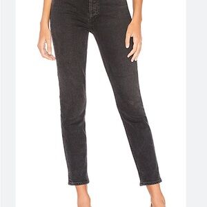 AGOLDR High-rise Slim Fit Nico Black Jeans